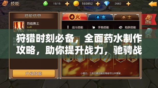 狩猎时刻必备，全面药水制作攻略，助你提升战力，驰骋战场无往不胜