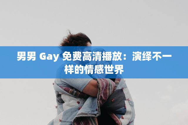 男男 Gay 免费高清播放：演绎不一样的情感世界