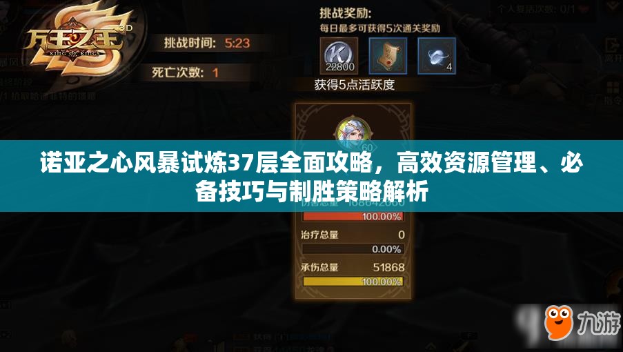 诺亚之心风暴试炼37层全面攻略，高效资源管理、必备技巧与制胜策略解析