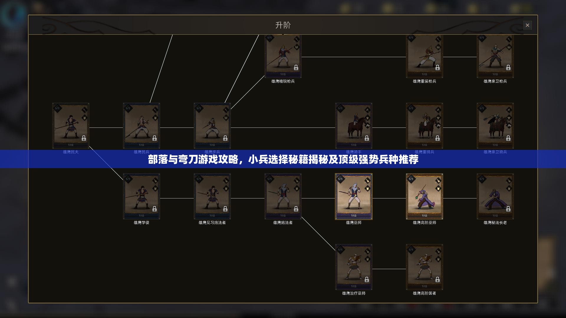 部落与弯刀游戏攻略，小兵选择秘籍揭秘及顶级强势兵种推荐