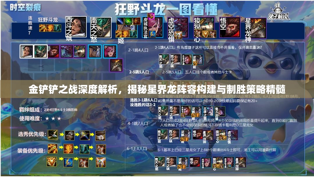 金铲铲之战深度解析，揭秘星界龙阵容构建与制胜策略精髓