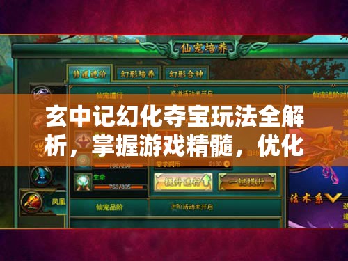 玄中记幻化夺宝玩法全解析，掌握游戏精髓，优化资源管理策略