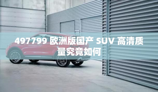 497799 欧洲版国产 SUV 高清质量究竟如何