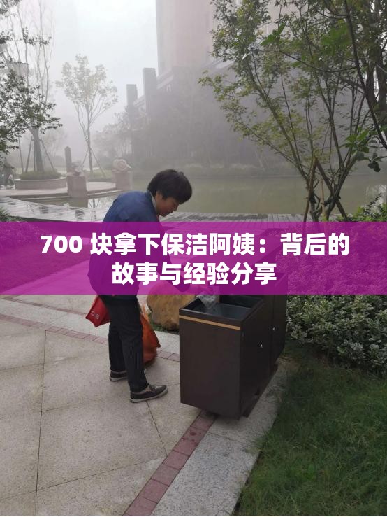 700 块拿下保洁阿姨：背后的故事与经验分享