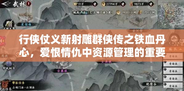 行侠仗义新射雕群侠传之铁血丹心，爱恨情仇中资源管理的重要性与制胜策略