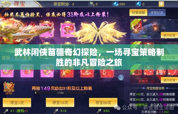 武林闲侠苗疆奇幻探险，一场寻宝策略制胜的非凡冒险之旅