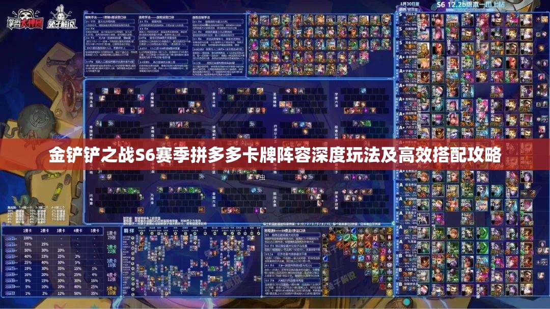 金铲铲之战S6赛季拼多多卡牌阵容深度玩法及高效搭配攻略