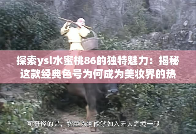 探索ysl水蜜桃86的独特魅力：揭秘这款经典色号为何成为美妆界的热门话题