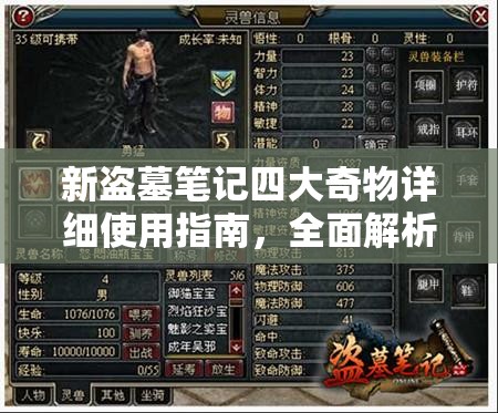 新盗墓笔记四大奇物详细使用指南，全面解析道具使用攻略