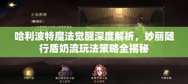 哈利波特魔法觉醒深度解析，妙丽随行盾奶流玩法策略全揭秘