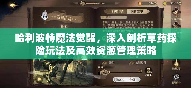 哈利波特魔法觉醒，深入剖析草药探险玩法及高效资源管理策略