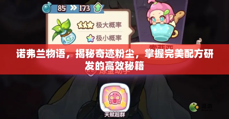 诺弗兰物语，揭秘奇迹粉尘，掌握完美配方研发的高效秘籍