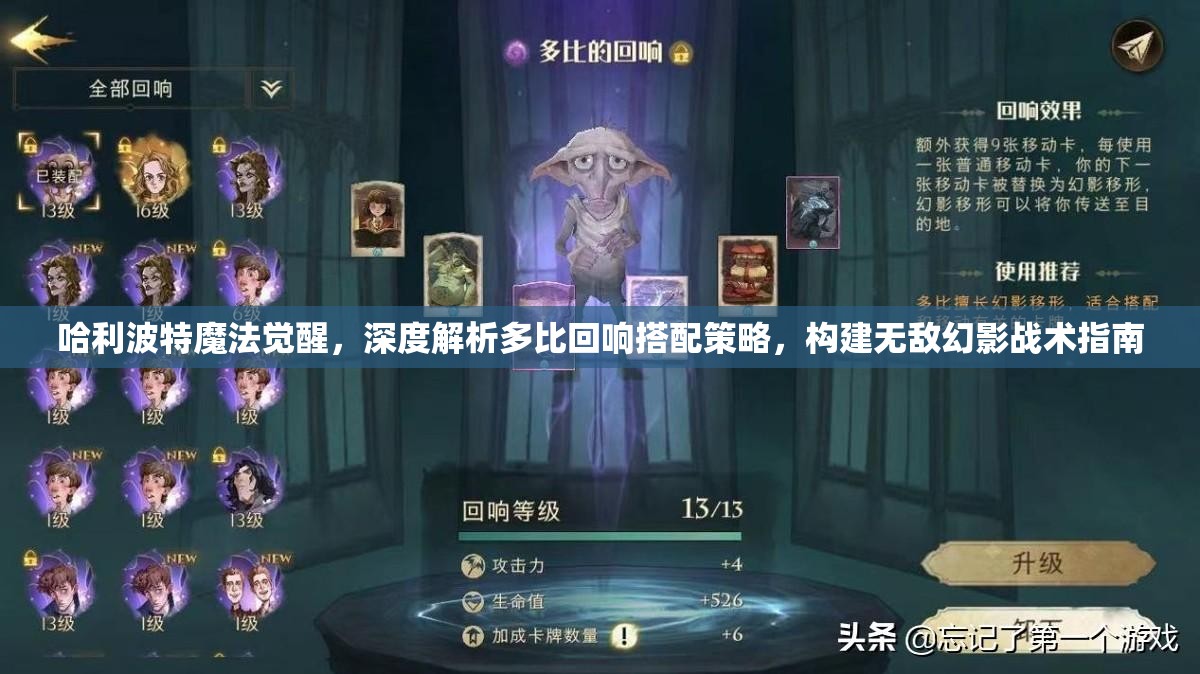 哈利波特魔法觉醒，深度解析多比回响搭配策略，构建无敌幻影战术指南