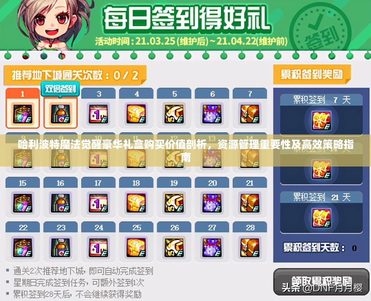 哈利波特魔法觉醒豪华礼盒购买价值剖析，资源管理重要性及高效策略指南