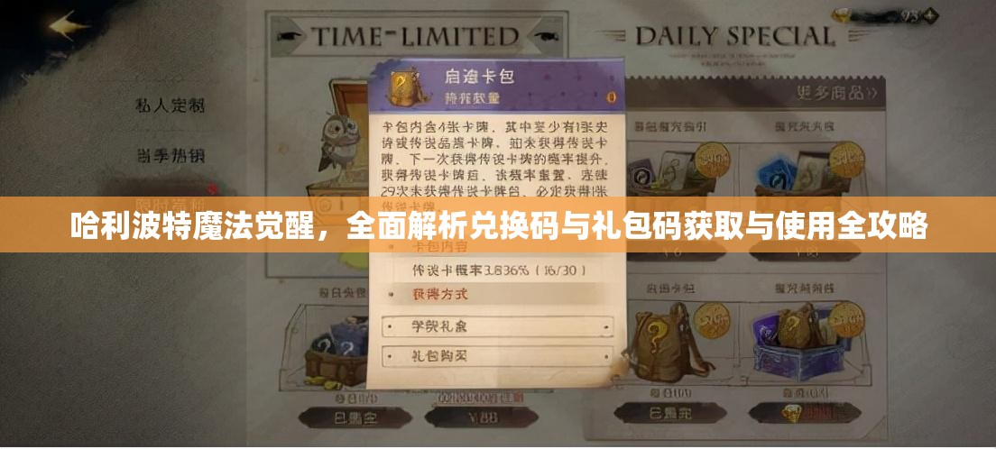 哈利波特魔法觉醒，全面解析兑换码与礼包码获取与使用全攻略