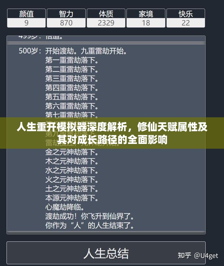 人生重开模拟器深度解析，修仙天赋属性及其对成长路径的全面影响
