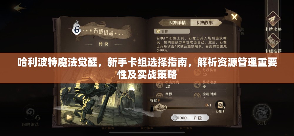 哈利波特魔法觉醒，新手卡组选择指南，解析资源管理重要性及实战策略