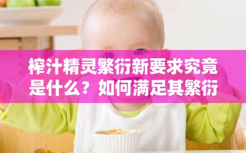榨汁精灵繁衍新要求究竟是什么？如何满足其繁衍新要求大揭秘