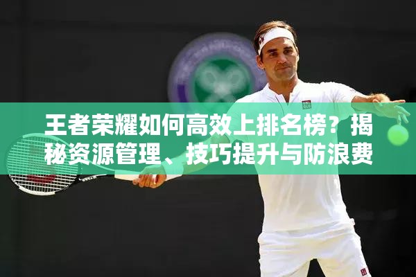 王者荣耀如何高效上排名榜？揭秘资源管理、技巧提升与防浪费秘诀？