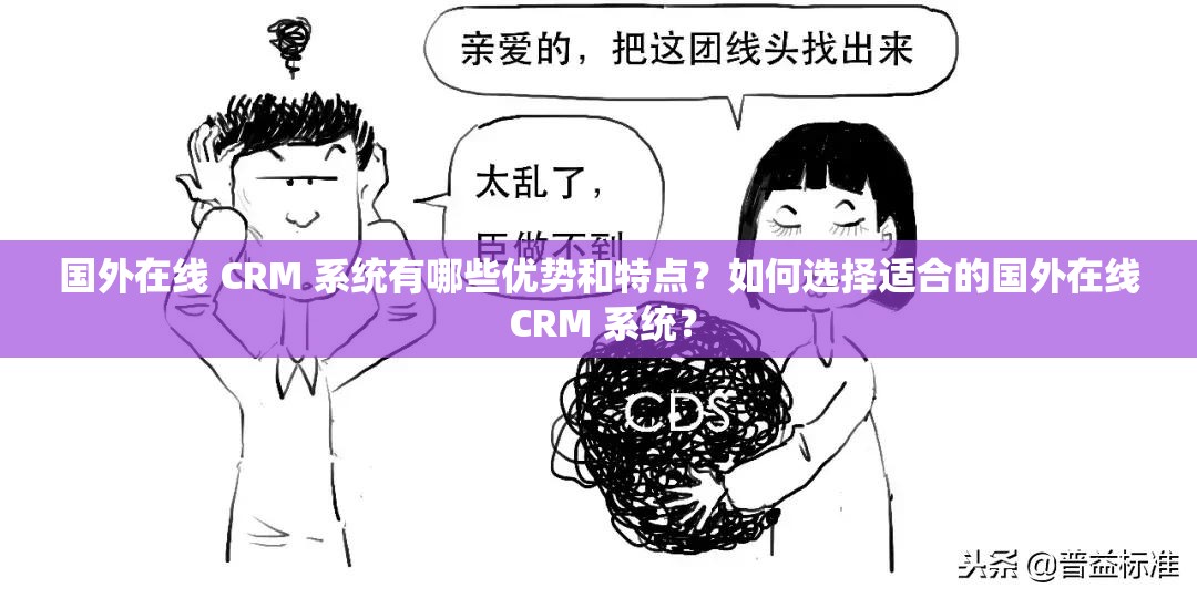 国外在线 CRM 系统有哪些优势和特点？如何选择适合的国外在线 CRM 系统？