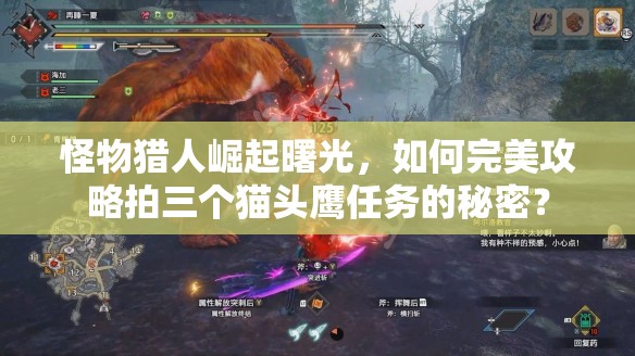 怪物猎人崛起曙光，如何完美攻略拍三个猫头鹰任务的秘密？
