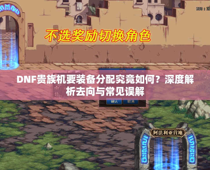 DNF贵族机要装备分配究竟如何？深度解析去向与常见误解