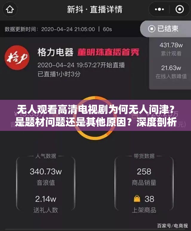 无人观看高清电视剧为何无人问津？是题材问题还是其他原因？深度剖析无人观看高清电视剧背后的故事