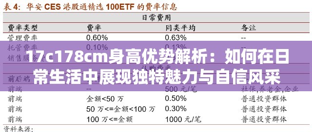 17c178cm身高优势解析：如何在日常生活中展现独特魅力与自信风采