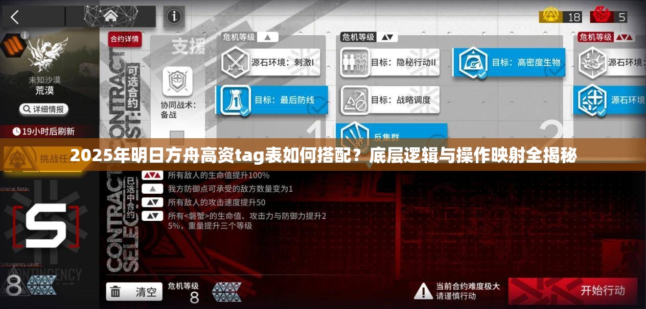 2025年明日方舟高资tag表如何搭配？底层逻辑与操作映射全揭秘