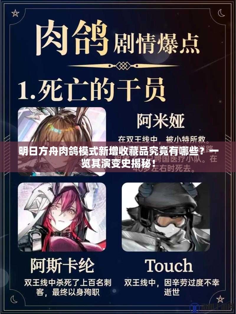 明日方舟肉鸽模式新增收藏品究竟有哪些？一览其演变史揭秘！