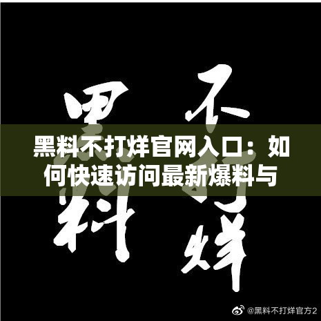 黑料不打烊官网入口：如何快速访问最新爆料与独家内幕？详细指南在此