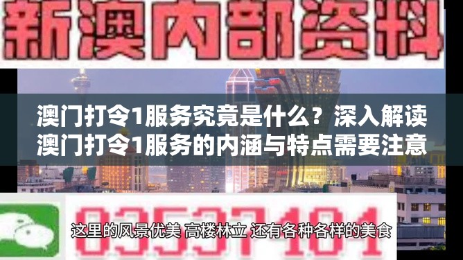澳门打令1服务究竟是什么？深入解读澳门打令1服务的内涵与特点需要注意的是，打令一词可能存在一些不太明确或特定的含义，你可以根据实际情况进一步明确和调整相关内容
