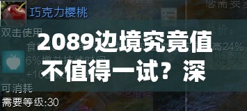2089边境究竟值不值得一试？深度解析游戏玩法带你揭秘！