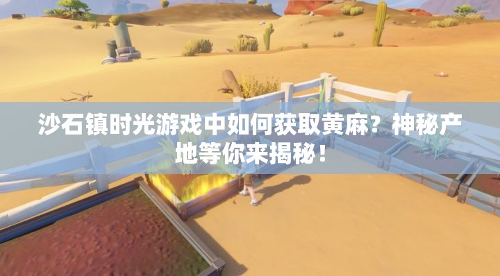沙石镇时光游戏中如何获取黄麻？神秘产地等你来揭秘！