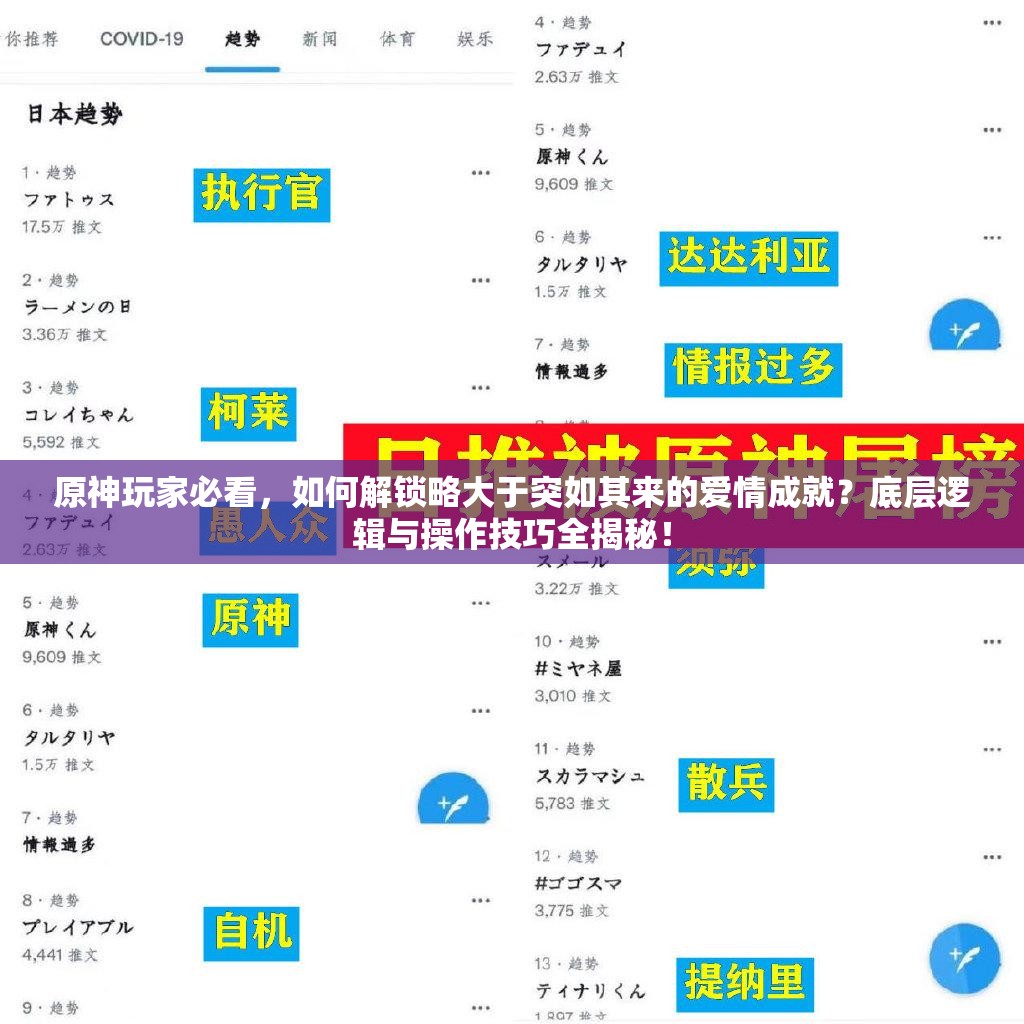 原神玩家必看，如何解锁略大于突如其来的爱情成就？底层逻辑与操作技巧全揭秘！