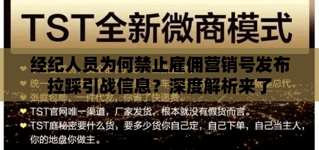 经纪人员为何禁止雇佣营销号发布拉踩引战信息？深度解析来了