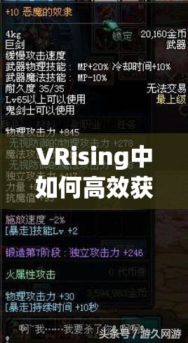 VRising中如何高效获取稀有披风恶魔之尾？深度解析来了！