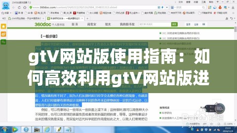 gtV网站版使用指南：如何高效利用gtV网站版进行在线视频管理与分享？