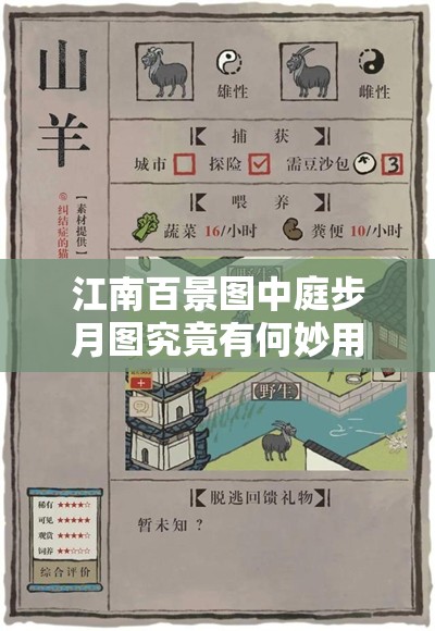 江南百景图中庭步月图究竟有何妙用？揭秘其作用与演变历程