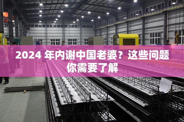 2024 年内谢中国老婆？这些问题你需要了解