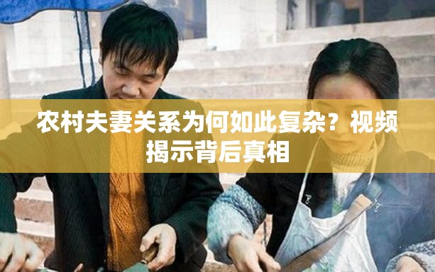 农村夫妻关系为何如此复杂？视频揭示背后真相