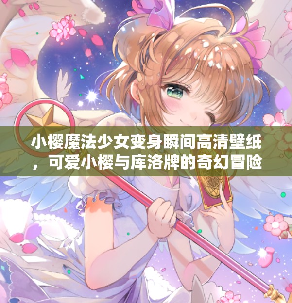 小樱魔法少女变身瞬间高清壁纸，可爱小樱与库洛牌的奇幻冒险，收藏必备