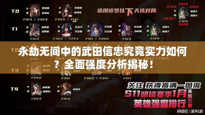 永劫无间中的武田信忠究竟实力如何？全面强度分析揭秘！