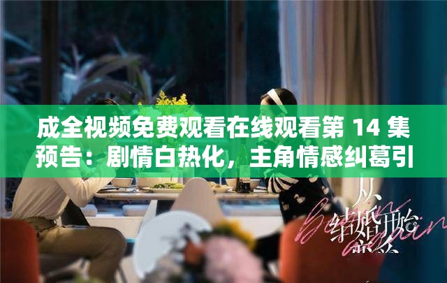 成全视频免费观看在线观看第 14 集预告：剧情白热化，主角情感纠葛引人深思