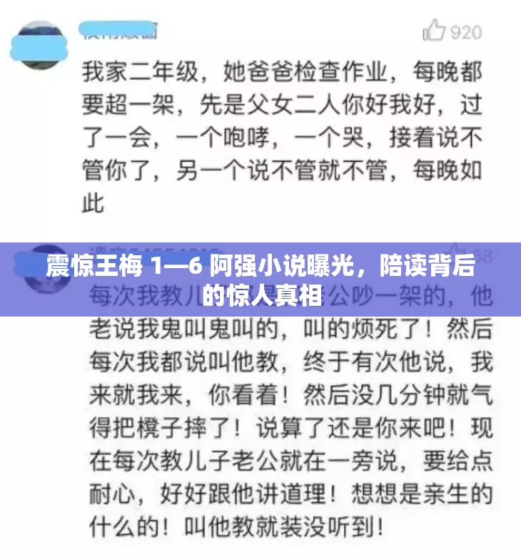 震惊王梅 1—6 阿强小说曝光，陪读背后的惊人真相