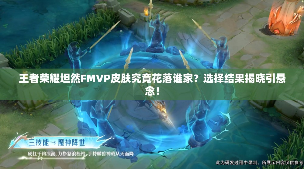 王者荣耀坦然FMVP皮肤究竟花落谁家？选择结果揭晓引悬念！
