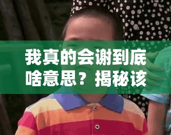 我真的会谢到底啥意思？揭秘该网络梗的起源与演变历程