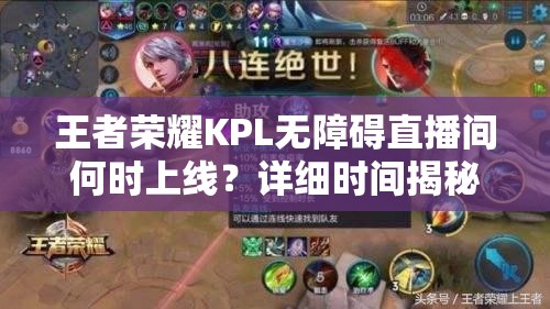 王者荣耀KPL无障碍直播间何时上线？详细时间揭秘！