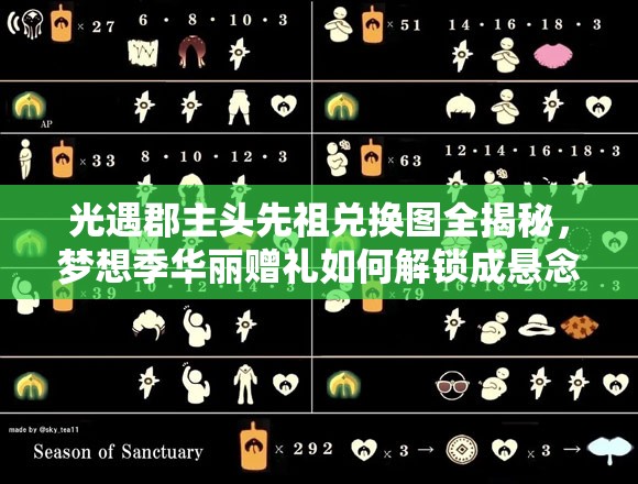 光遇郡主头先祖兑换图全揭秘，梦想季华丽赠礼如何解锁成悬念？