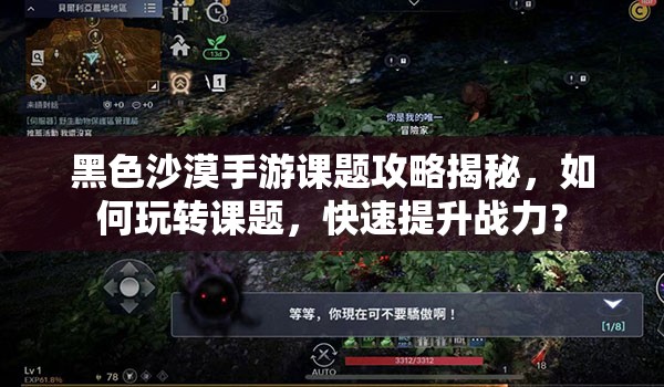 黑色沙漠手游课题攻略揭秘，如何玩转课题，快速提升战力？